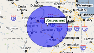 75 Mile Radius Area Surrounding Kewanee, IL